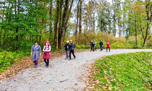 “함께 걸으면서 코로나 극복합니다”