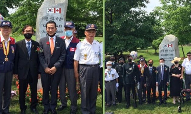 가평전투기념비  온타리오주 브램튼 제막식 개최